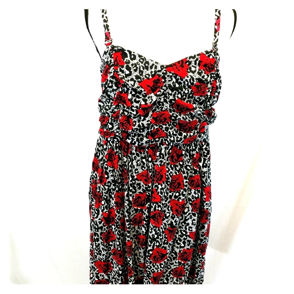 Torrid Roses on Leopard print Sundress Size 2